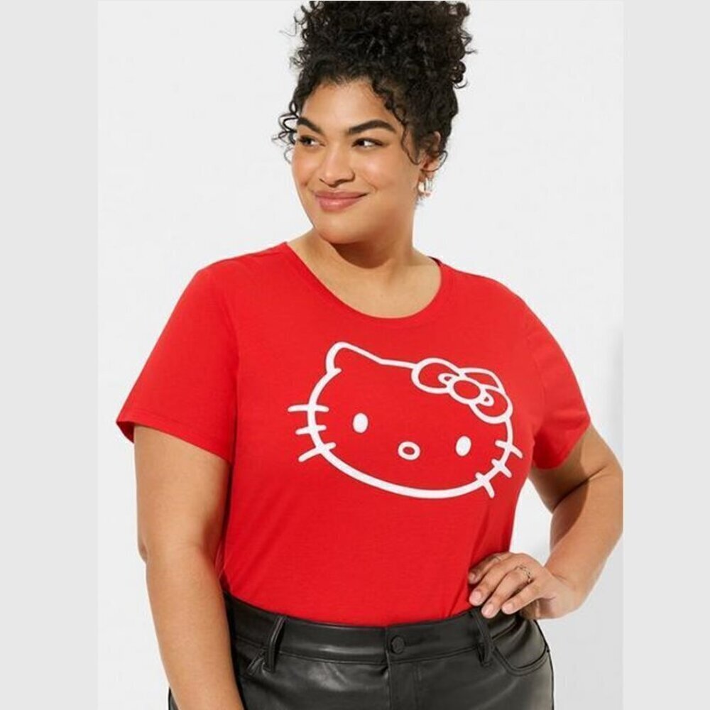 Torrid - Hello Kitty Classic Fit Cotton Crew Tee in Racing Red